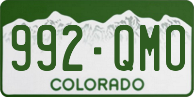 CO license plate 992QMO