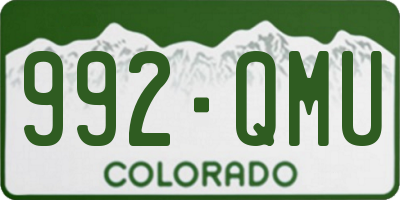 CO license plate 992QMU