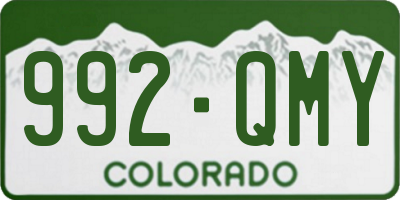 CO license plate 992QMY