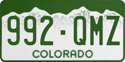 CO license plate 992QMZ
