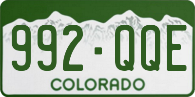 CO license plate 992QQE