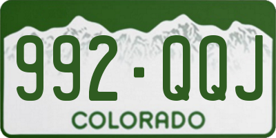 CO license plate 992QQJ