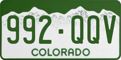 CO license plate 992QQV