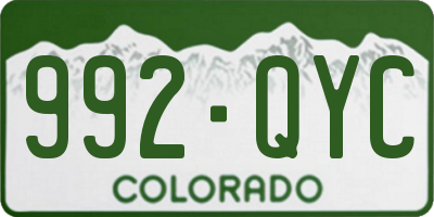 CO license plate 992QYC