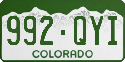CO license plate 992QYI
