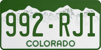CO license plate 992RJI