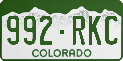 CO license plate 992RKC