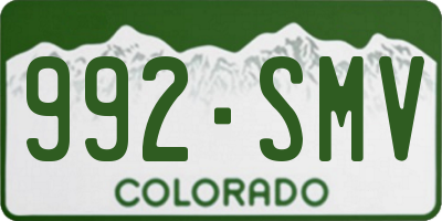 CO license plate 992SMV