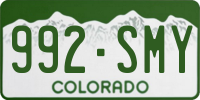 CO license plate 992SMY