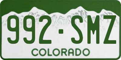 CO license plate 992SMZ