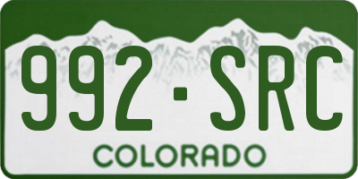CO license plate 992SRC