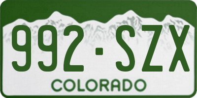 CO license plate 992SZX