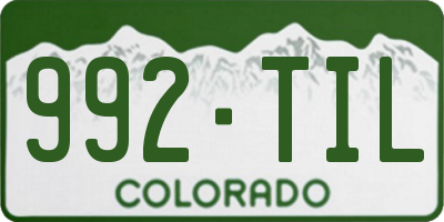 CO license plate 992TIL