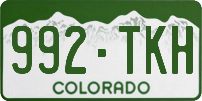 CO license plate 992TKH