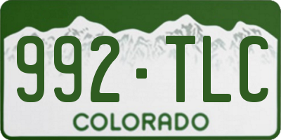 CO license plate 992TLC