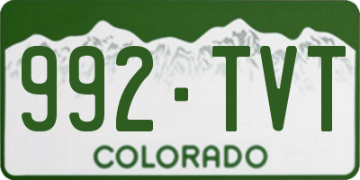 CO license plate 992TVT