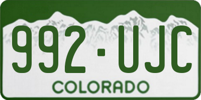 CO license plate 992UJC