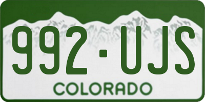 CO license plate 992UJS