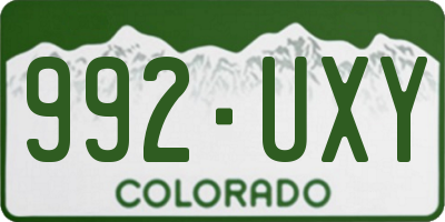CO license plate 992UXY