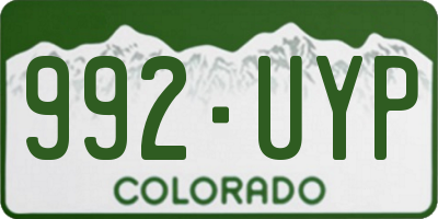 CO license plate 992UYP