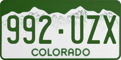 CO license plate 992UZX