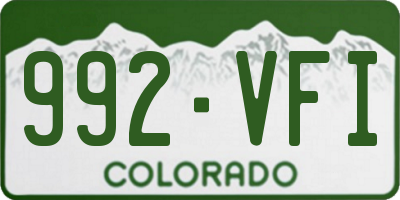CO license plate 992VFI