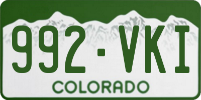 CO license plate 992VKI