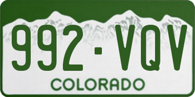 CO license plate 992VQV
