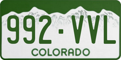 CO license plate 992VVL