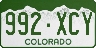 CO license plate 992XCY