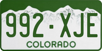 CO license plate 992XJE