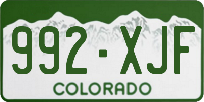 CO license plate 992XJF