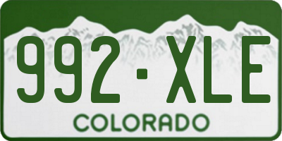 CO license plate 992XLE
