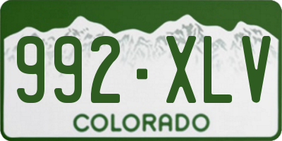 CO license plate 992XLV