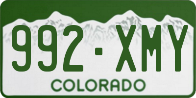 CO license plate 992XMY