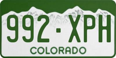 CO license plate 992XPH