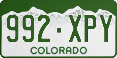 CO license plate 992XPY
