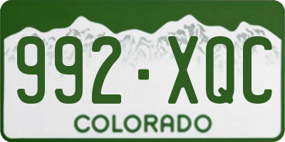 CO license plate 992XQC