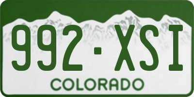 CO license plate 992XSI