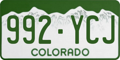 CO license plate 992YCJ