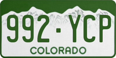 CO license plate 992YCP