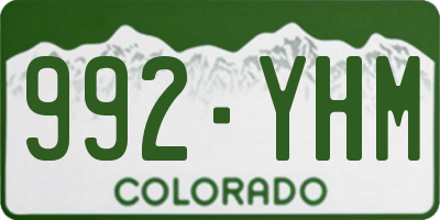 CO license plate 992YHM