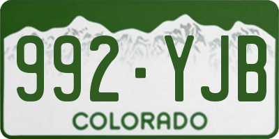 CO license plate 992YJB