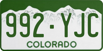 CO license plate 992YJC