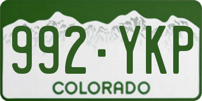 CO license plate 992YKP