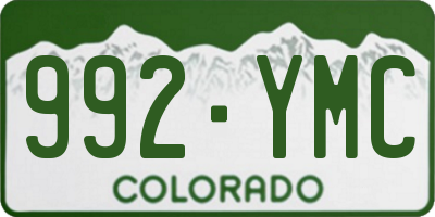 CO license plate 992YMC
