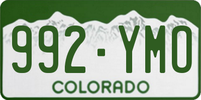 CO license plate 992YMO