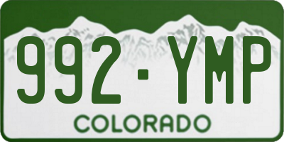 CO license plate 992YMP