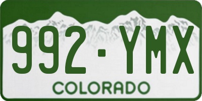 CO license plate 992YMX
