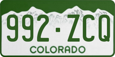 CO license plate 992ZCQ